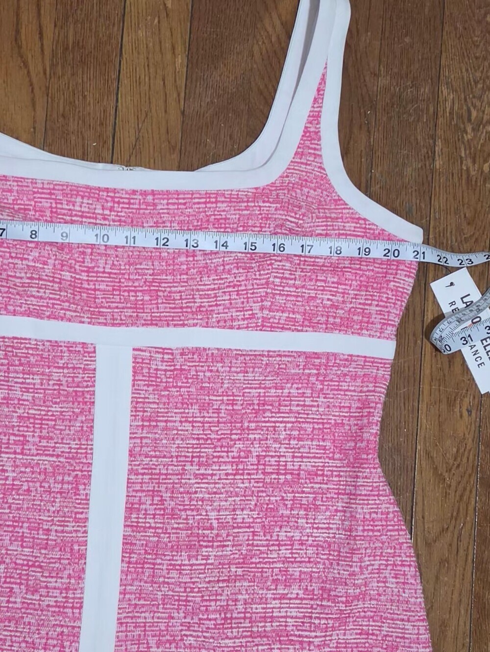 La Nouvelle Renaissance Pink Tweed Sleeveless Mini Dress NWT Size 16 - Picture 10 of 12